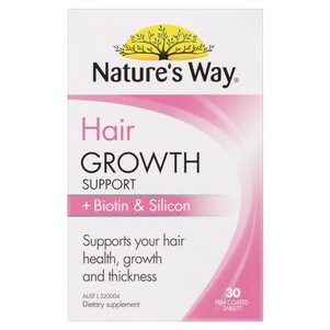 (PRE ORDER) Nature's Way Hair Growth Support + Biotin & Silicon 30 Tablets shelf life 2yrs